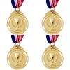 4pcs Medal With Neck Ribbon For Competitions Party