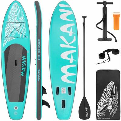 Ecd Germany - Aufblasbares Stand Up Paddle Board Makani 320 x 80 x 15 cm Türkis pvc bis 120 kg Image