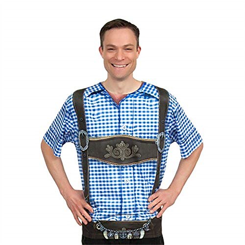 Oktoberfestbier T-Shirt-Ärmel Lederhosen Grafik Für Herren Erwachsene Karneval Oktoberfestbier 3D-Druck Party Urlaub