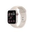 Apple Watch Se (Gps + Cellular) - 2e Génération - 44 Mm - Aluminium Droit - Montre Intelligente Avec Bracelet Sport - Fluoroélastomère - Droit - Taille Du Bracelet : Normal - 32 Go - Wi-Fi, Lte...