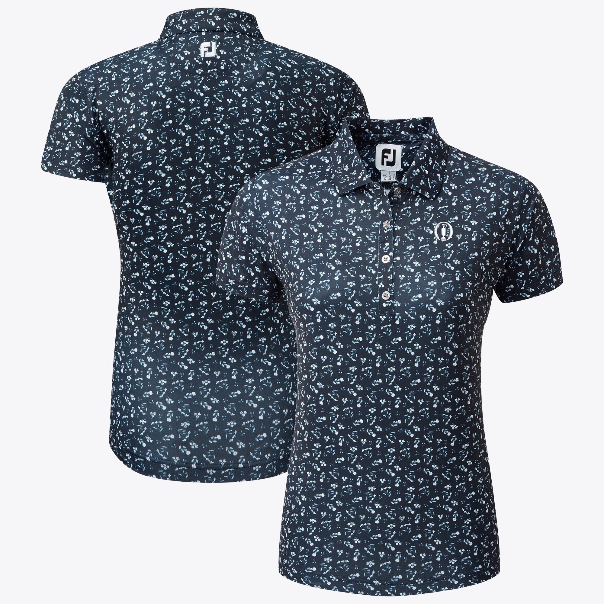 The Open FootJoy Floral Print Polo - Marineblau - Damen