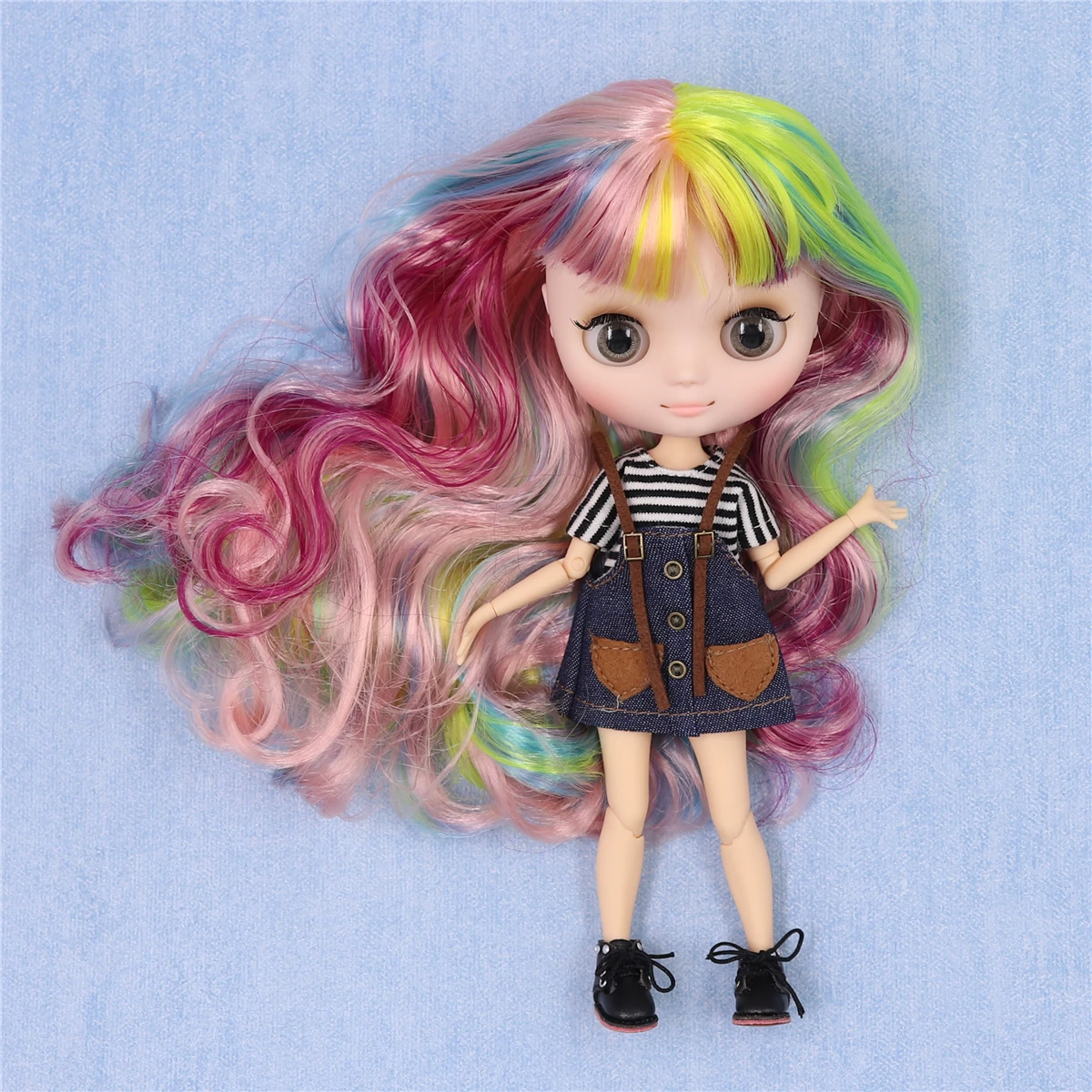 ICY DBS blyth middie doll 1/8 BJD matte face viso lucido capelli colorati capelli multicolori joint body 20cm anime toy girls gift