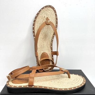 Coach Shoes | Coach Sandals, “Gracey Leather “Penny” Color, Womens Size 6 B, Eur 36.5 B | Color: Brown/Cream | Size: Us 6-B, Eur 36.5-B