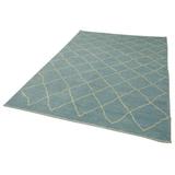 Blue 69" x 91" L Area Rug - Lofy Rectangle 5'9" X 7'7" Area Rug 91.0 x 69.0 x 0.4 in Cotton/Wool | 69" W X 91" L | Wayfair L-8684012042832