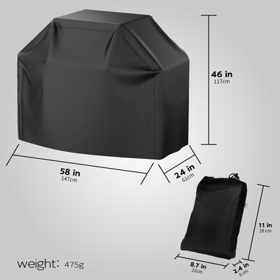 TEMU 1pc Grill Cover, Bbq Grill Cover, Waterproof , With Adjustable Hook-and-loop Fastener Strap Grill Cover Image