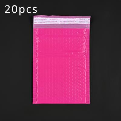 20-pack Pink Bubble Mailers - Self-seal Shipping Envelopes For Small Business, -extruded Film Packaging Bags