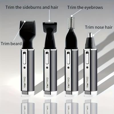 4-in-1 Men's Grooming Kit, Rechargeable Nose, Ear,...