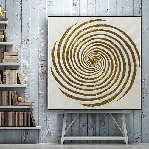 tela moderna dipinta a mano cerchio lamina d'oro modello astratto nordico astratto arte della parete decorazioni per la casa modulo soggiorno decorazioni per la casa nordice pittura decorazioni per la