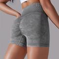 Per donna Shorts da Palestra Shorts da yoga Shorts da allenamento Vita Alta Yoga Allenamento in Palestra Pilates Pantaloncini Grigio scuro Azzurro cielo Viola Gli sport Abbigliamento sportivo