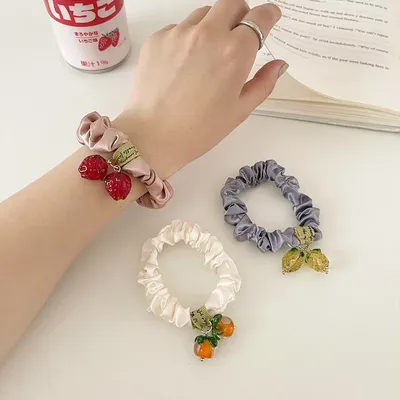 Persimmon Shunxin~ Summer Tie Head Rope 2021 New Female Simple Temperament INS Ball Head Large