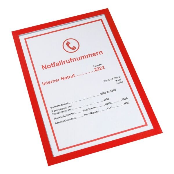 EICHNER 10er-Pack magnetische Inforahmen »Premium« A4 rot, 22.5x31.2x0.3 cm