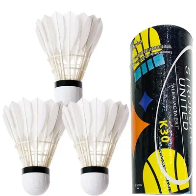 3pcs Kawasaki Badminton Shuttlecock King Duck Feather Shuttlecocks White Training Ball Shuttlecock