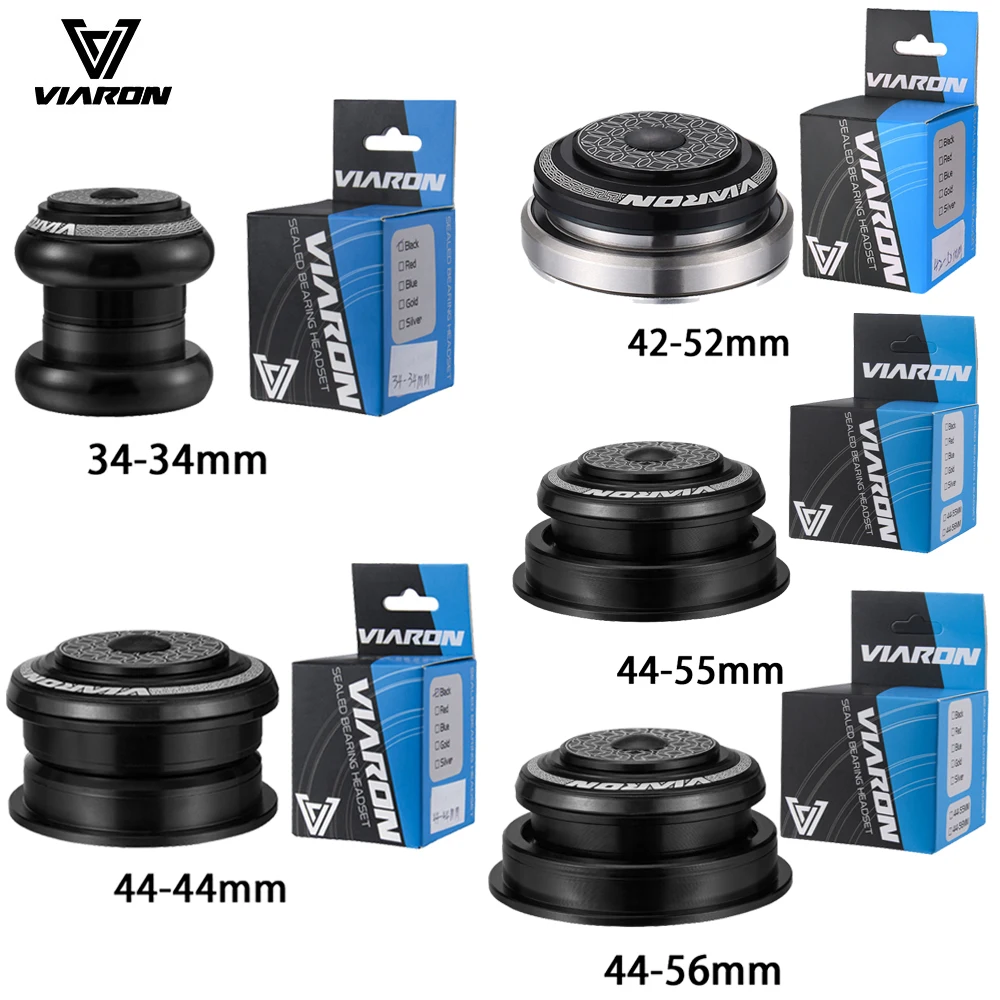 MTB Road Bike Internal Threadless Headset SEMI-INTEGRATED CNC Headset 1 1/8"-1 1/2" Sealed Bearing Straight Tapered Fork Headset
