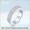 EWYA Luxury 1.5/2/3mm Full Moissanite Ring For Women Men S925 Silver Plated 18K Diamond Stackable