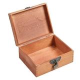 Small Wooden Box with Lock Wooden Storage Box for Jewelry Treasure Box Gift Box Walnut (Large 25L x 20W x 11Hcm)