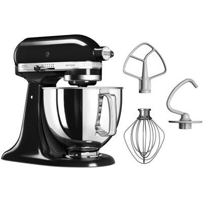 KITCHENAID Küchenmaschine "5KSM125EER", schwarz (onyx schwarz), B:37cm H:36cm, Küchenmaschinen