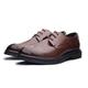 NVNVNMM Formal Shoes for Men Shoes Men Pointy Casual Men‘s Shoes Spring Summer Autumn Winter Leather Shoes Business Flats(Color:Brown,Size:6)