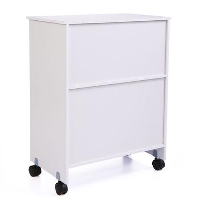 Wood Kitchen Microwave Cabinet Cart with 4 Universal Wheels and Roomy Inner Space for Home Use