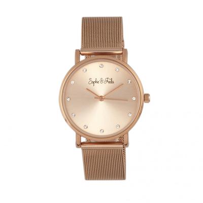 Sophie & Freda Savannah Mesh-Armbanduhr mit Swarovski-Kristallen Image