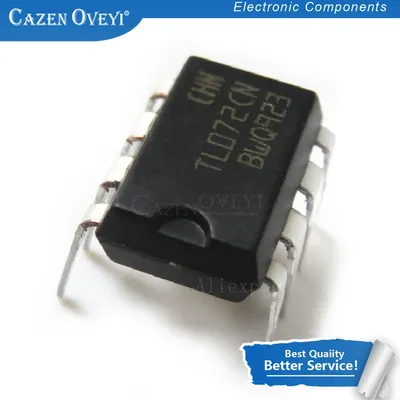 10pcs/lot TL072CN TL072 TL072C TL072CP DIP-8 = NJM072D 072D Amplifiers - Op Amps Dual Low Noise JFET