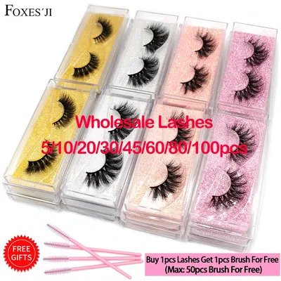 Mink Lashes Wholesale Items For Business 5/10/20/30/45/60/80/110pcs Natural Soft Fluffy Eyelash