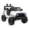 Macchina elettrica per bambini jeep fuoristrada con telecomando e 2 velocità. 100X65X72 cm. bianco