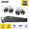 5MP kit videosorveglianza nvr 4 telecamere intelligente doppia luce visione notturna app/pc remoto