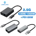 UGOURD Adattatore Ethernet USB C 100Mbps 1000Mbps con carica 100W USB3.0 Scheda di rete da 2,5 Gigabit Convertitore cavo Lan da USB a RJ45