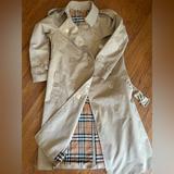 Burberry Jackets & Coats | Burberry Woman’s Chelsea Long Organic Cotton-Gabardine Trench Coat | Color: Tan | Size: 6
