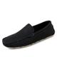 XCVFBVG Mens Leather Shoes Men's Loafers Summer Lightweight Non-Slip Driving Casual Shoes Men's Casual Shoes, Comfortable Soft Sole Driving Leather Shoes(Color:Schwarz,Size:11)