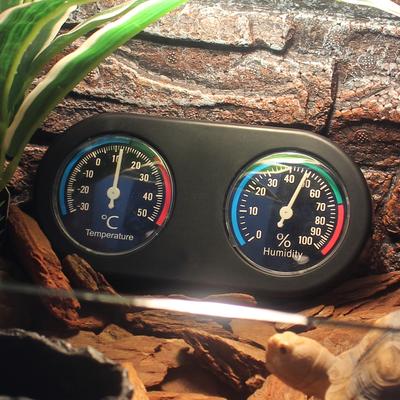 Reptile Terrarium Dual Dial Thermometer And Hygrom...