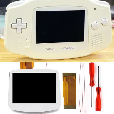 White /SFC/Black Pre-Lamintaed V5 HD Drop-in for GBA IPS LCD Kits Replacements Housing Shell for
