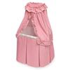 Badger Basket Kisses Rocking Toy Doll Bed for 20 inch Dolls- Pink/White ES4