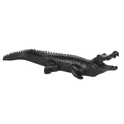 Krokodil-Figur in Schwarz, H20cm