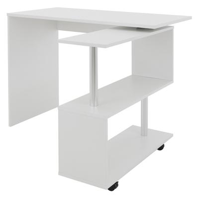 Schreibtisch mit vier Rollen 150x88x75 cm Weiß mdf