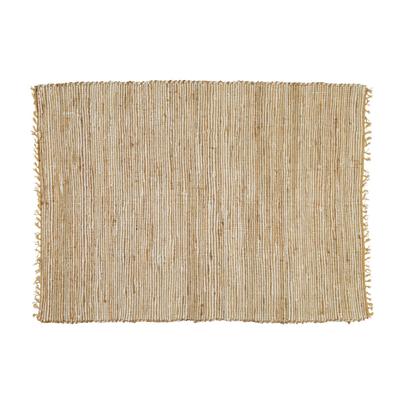 Großer Teppich aus gewebter Jute und recycelter Baumwolle, 200x300