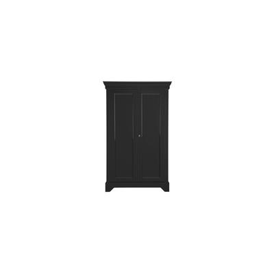 2-türiger Kleiderschrank aus Holz, schwarz