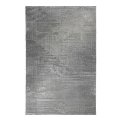 Teppich mit reliefiertem geometrischem Muster in Taupe-Grau 290x200