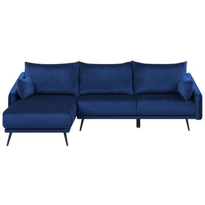 3-Sitzer Sofa 3 personen samtstoff blau