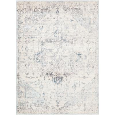Vintage Orientalischer Teppich Elfenbein/Blau 200x275