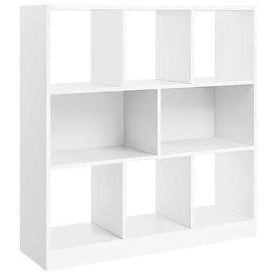 Weißes Bücherregal mit 8 offenen Ablagefächern - L97,5 x H100 cm