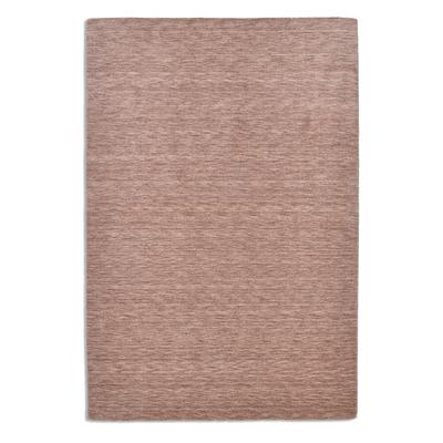 Handgewebter Teppich aus reiner Schurwolle - Beige - 70x140 cm