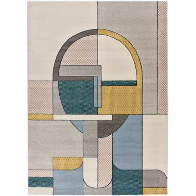 Geometrischer Teppich in mehrfarbigen Pastelltönen, 160X230 cm