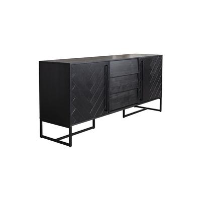 Lackiertes Sideboard aus Holz, schwarz