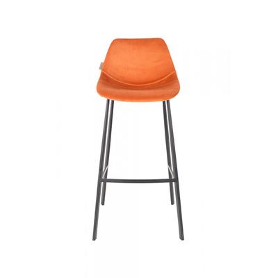 Barhocker aus Samt, orange