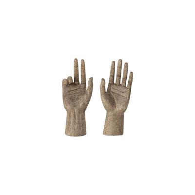 Dekorative Hände aus Mangoholz H13, beige