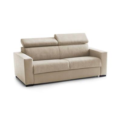 Festes 2-Sitzer-Sofa aus beigem Stoff, 160 x 95 x 85 cm