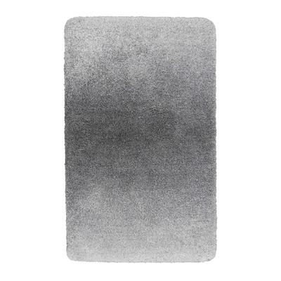 Flauschiger Badteppich grau, waschbar und rutschhemmend 80x150