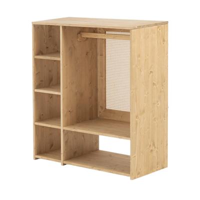 Montessori Kinderkleiderschrank aus Holz, in Natur