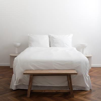 Bettwäsche Set aus Premium Baumwolle, weiß, 135x200 + 40x80